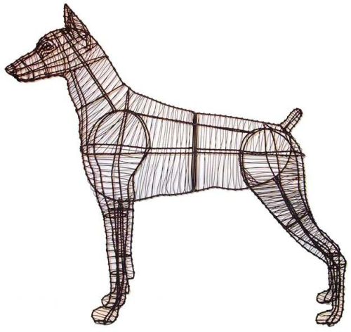 Decorative Iron Dog Sculpture, Size : 11 Inches Height