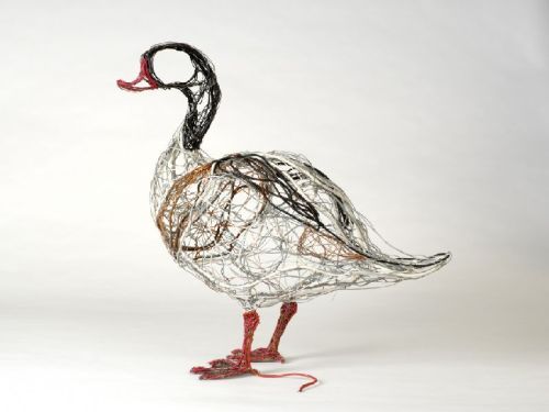 Decorative Iron Duck Sculpture, Style : Antique