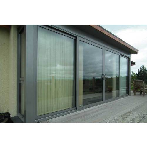 Polished Aluminium Sliding Door