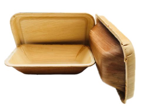 Rectangular Areca Leaf Parcel Boxes, For Food Packaging, Feature : Eco Friendly