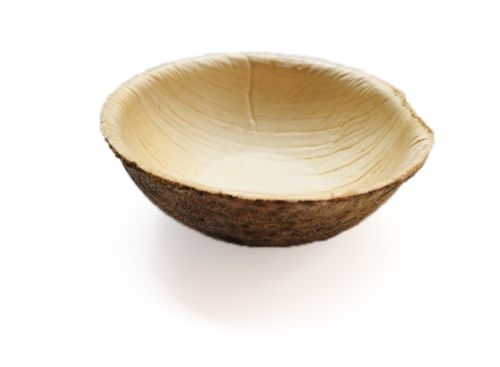 Round Areca Leaf Sauce Dip Bowls, For Serving, Size : 6x1.5cm