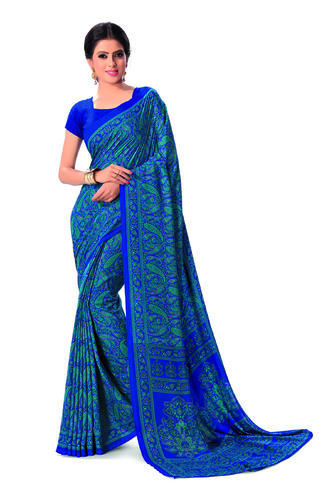WhyShy ? Printed Crepe Saree, Technics : Woven