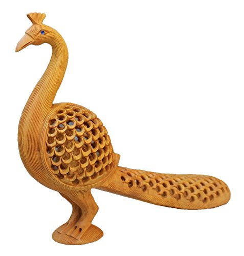 IEH Wooden Peacock Statue, Technique : Handmade