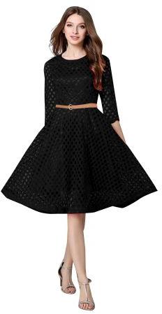 D-36 Maxican Black Western Dress, Size : XL, XXL