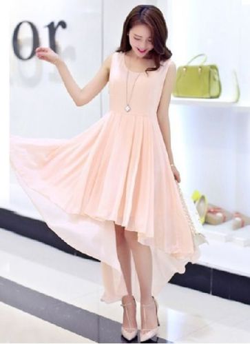 D-43 Burger Peach Western Dress