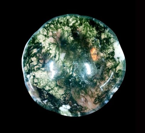 Moss Agate Bowls PB6, Width : 3-4 Inch