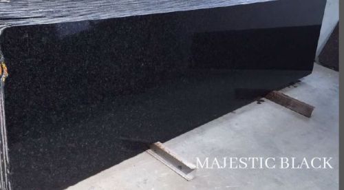 Rectengular Polish Majestic Black Granite Tiles, Feature : Acid Resistant