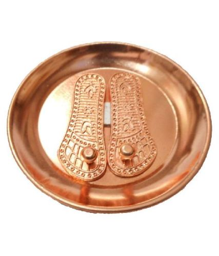 Laxmi Charan Paduka Copper Yantra, For Worship, Feature : Optimum Effectiveness, Well Polished