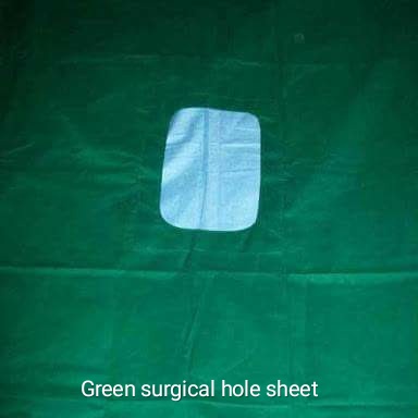 Cotton Green Surgical Hole Sheet, For Hospital, Feature : Good Quality