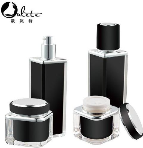 50g Black Square Acrylic Cream Cosmetic Jar