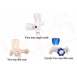 PVC TWO WAY BIBCOCK, Color : Ivory White