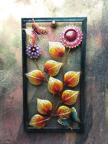 Rectangular Handmade Iron Decorative Wall Frame, Color : Multicolor