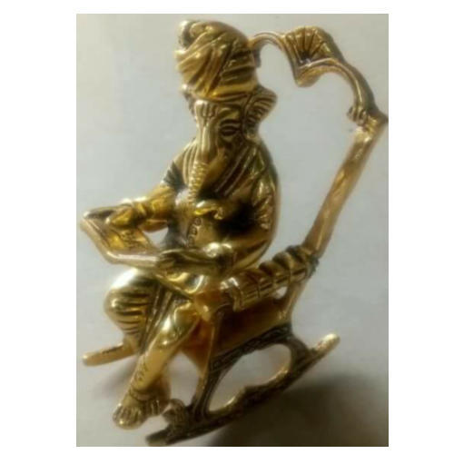 Ganesha Statue Sitting On A Chair, For Home, Temple, Packaging Type : Box