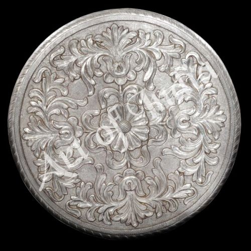 Silver Chowki With Carving