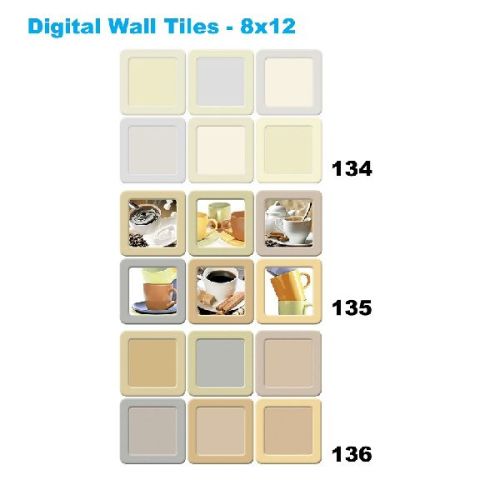 Ceramic Wall Tiles 20x30cm 134, For Bathroom, Elevation, Exterior, Interior, Kitchen, Size : 1x1ft