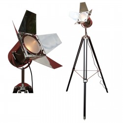 Silver Brown Electric Hollywood Spotlight Floor Lamp, For Ground, Feature : Brightening Look