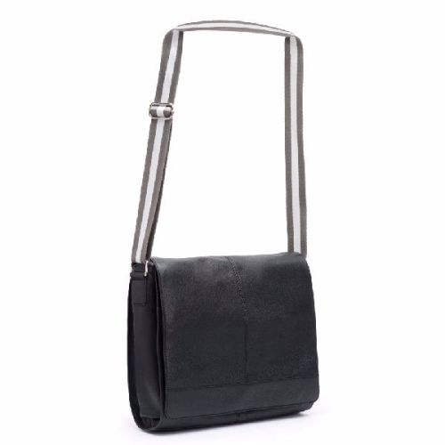 Black Leather Satchel Bag Nylon Strap, Feature : High Quallity