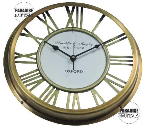 Roman Number Brass Wall Clock, Display Type : Analog