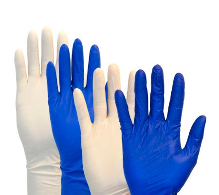 100% Natural Latex Disposable Medical Gloves