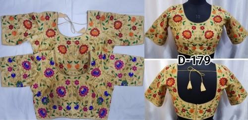 Self Printed Designer Blouse, Size : 36, 32