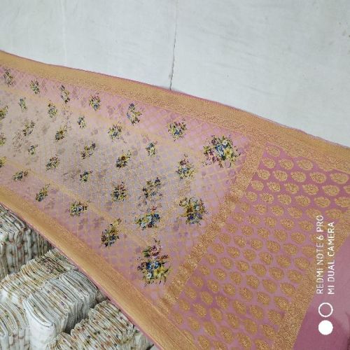 Printed Chiffon Saree, Technics : Handloom