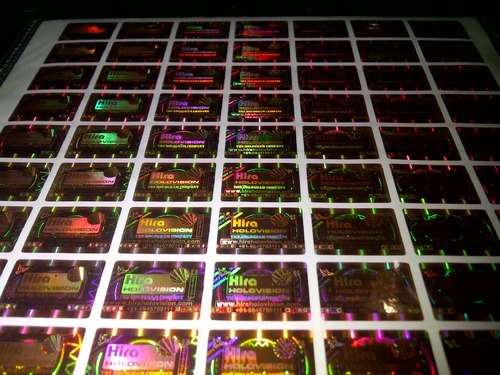 Standard HHV Hologram Stickers, Size : Custom Made