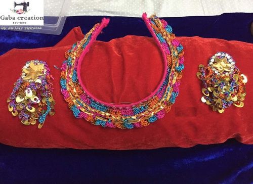 Silver Fabric Necklace Set, Occasion : Wedding