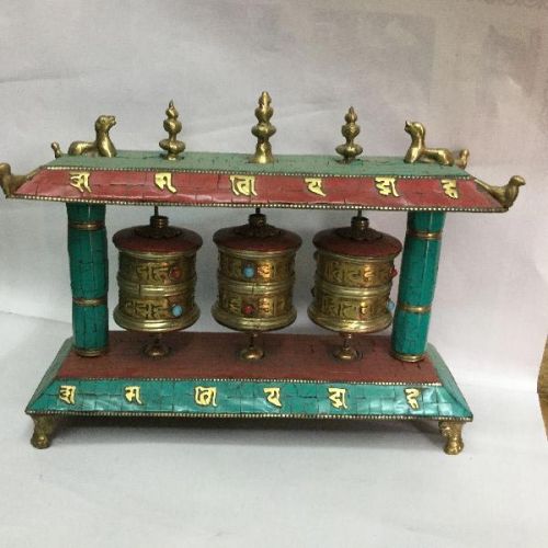 Brass Buddhist Ritual - Prayer Wheels, Packaging Type : Multi Color