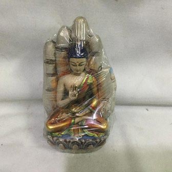 Brass Buddha On Palm, Brand Name : Asthamangal Handicraft
