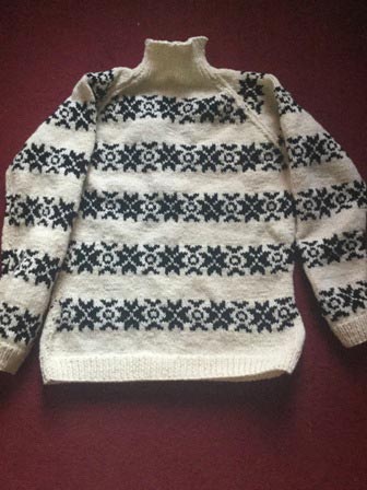 Plain Jacquard Woolen Pullover 75-80cm