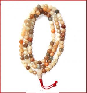 Asthamangal Handicraft Moon Stone Prayer Mala