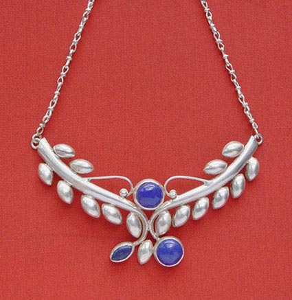 Polished sterling silver necklace Party Wear