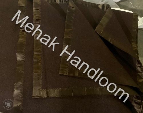 Mehak 2000 To 2400 Gm Plain Coffee Woolen Blanket, Size : 150cm X 210cm 150cm X 220cm