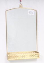 Wall Decor Hanging Mirror With Shelf, Size : 25.5 X 6 X 41 Cms