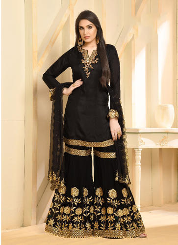 Plain Designer Sharara, Available Sizes : M, Xl