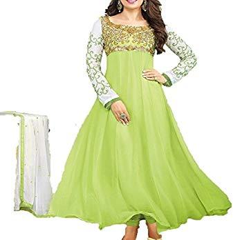 Georgette Anarkali Suit (PTAS-1039), Size : M, XL