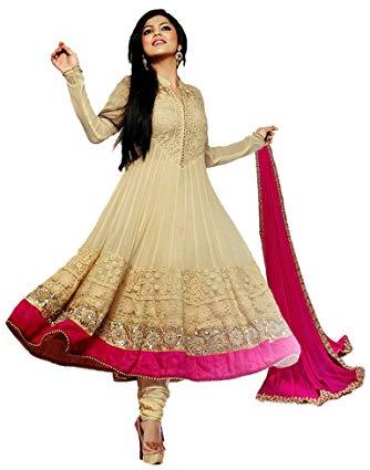 Net Anarkali Suit (PTAS-1037), Size : M, XL