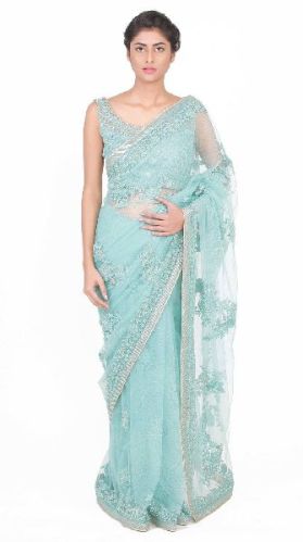 Plain Net Saree (PT-106), Occasion : Party Wear