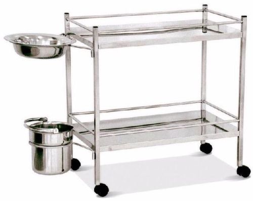 Medi Serve Rectangular Stainless Steel Dressing Trolley, For Hospital, Style : Modern