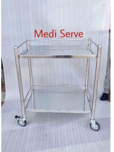 Polished Stainless Steel Hospital Instrument Trolleys, Feature : Corrosion Proof, Durable, Fine Finishing