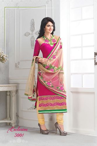 Embroidered Ladies Straight Cut Suits, Size : XL