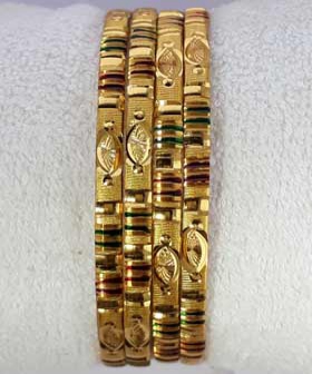 Brass Designer Gold Bangles, Gender : FEMALE