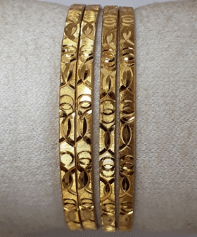 Polished Printed Metal 3tone Micro Bangles, Packaging Type : Kraft Paper Box