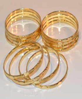 Polished Printed Metal Micro Dell Bangles, Packaging Type : Kraft Paper Box