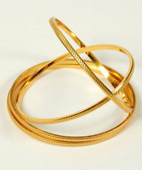 Brass Polished Gold Plated Bangles, Occasion : Casual Wear, Festive Wear, Party Wear, Wedding Wear