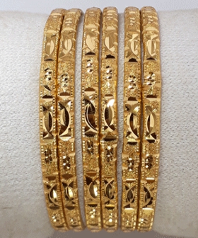 Non Polished Gold Omega Bangles, Technics : Machine Made