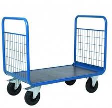 Polished Iron Material Handling Trolleys, For Airport, Factory, Warehouse, Loading Capacity : 100-200kg