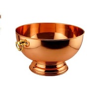 Ksglobal Metal Copper Wine Bowl, Size : H*D* 17X26.5CM