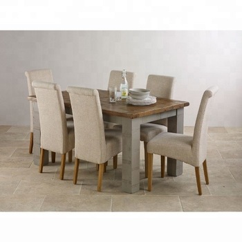 Solid Oak Wood Dining Table Set, Feature : Handmade