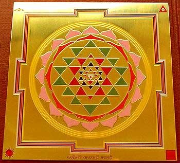 Gold Shree Yantra, For Religious